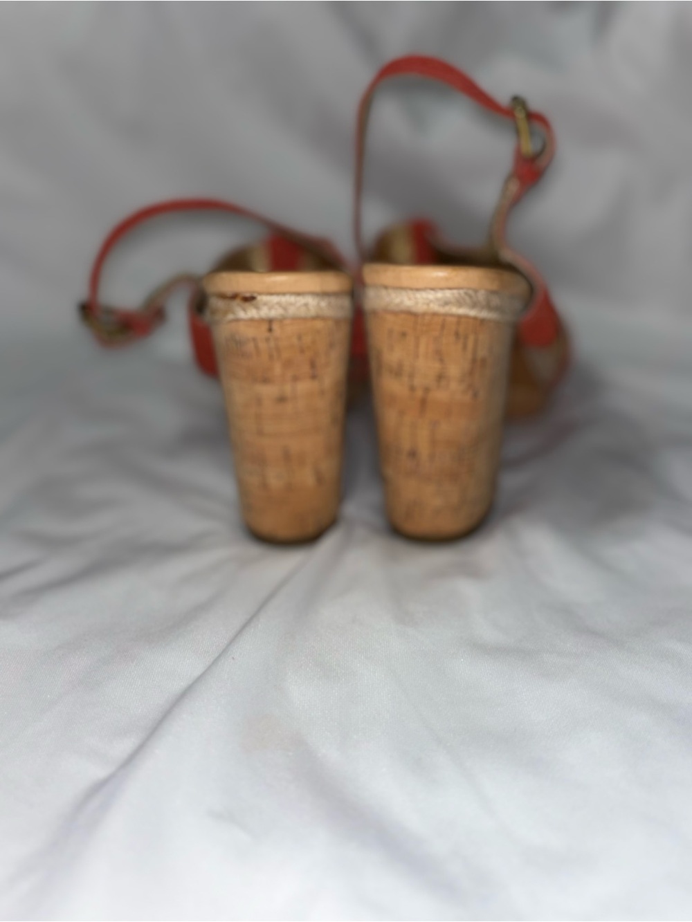 Women’s Orange Suede Cork Platform Sandals - COACH - Picture 3 of 8